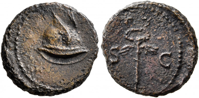 Anonymous issues, time of Domitian to Antoninus Pius, 81-161. Quadrans (Copper, ...