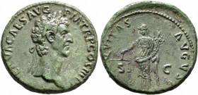 Nerva, 96-98. As (Copper, 27 mm, 11.42 g, 6 h), Rome, 97. IMP NERVA CAES AVG P M TR P COS III P P Laureate head of Nerva to right. Rev. AEQVITAS AVGVS...