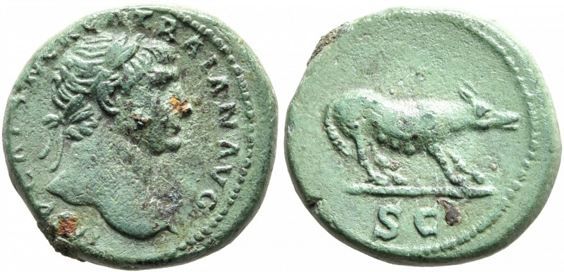 Trajan, 98-117. Semis (Orichalcum, 16 mm, 3.24 g, 7 h), Rome, after circa 109. I...