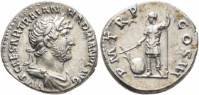 Hadrian, 117-138. Denarius (Silver, 18 mm, 3.47 g, 12 h), Rome, 119-122. IMP CAESAR TRAIAN HADRIANVS AVG Laureate and draped bust of Hadrian to right....