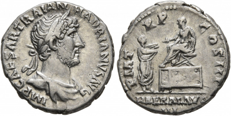 Hadrian, 117-138. Denarius (Silver, 17 mm, 3.34 g, 7 h), Rome, circa late 120-12...