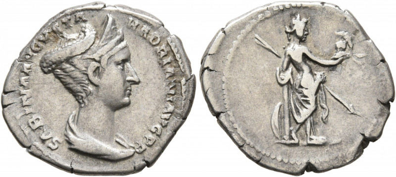 Sabina, Augusta, 128-136/7. Denarius (Silver, 20 mm, 3.32 g, 5 h), Rome, 128-cir...