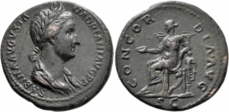 Sabina, Augusta, 128-136/7. As (Copper, 27 mm, 9.48 g, 6 h), Rome, circa 130-133...