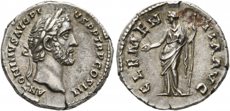 Antoninus Pius, 138-161. Denarius (Silver, 17 mm, 3.17 g, 6 h), Rome, 140-143. A...
