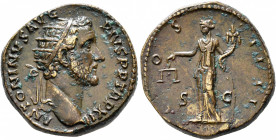 Antoninus Pius, 138-161. Dupondius (Orichalcum, 25 mm, 13.79 g, 11 h), Rome, 148-149. ANTONINVS AVG PIVS P P TR P XII Radiate head of Antoninus Pius t...