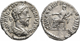 Marcus Aurelius, 161-180. Denarius (Silver, 18 mm, 2.99 g, 11 h), Rome, 179. M AVREL ANTONINVS AVG Laureate, draped and cuirassed bust of Marcus Aurel...