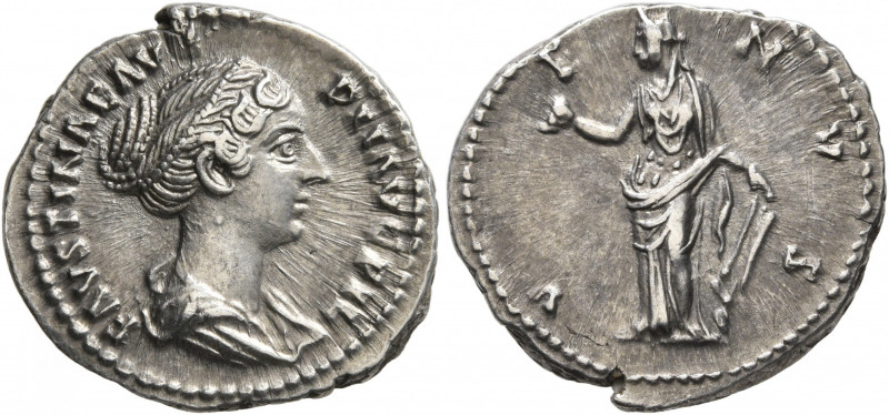 Faustina Junior, Augusta, 147-175. Denarius (Silver, 19 mm, 2.99 g, 6 h), Rome, ...