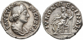 Faustina Junior, Augusta, 147-175. Denarius (Silver, 17 mm, 3.31 g, 12 h), Rome, 161-175. FAVSTINA AVGVSTA Draped bust of Faustina Junior to right. Re...