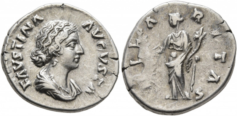 Faustina Junior, Augusta, 147-175. Denarius (Silver, 19 mm, 3.45 g, 1 h), Rome, ...