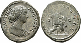Faustina Junior, Augusta, 147-175. As (Copper, 27 mm, 12.95 g, 7 h), Rome. FAVSTINA AVGVSTA Draped bust of Faustina Junior to right. Rev. MATRI MAGNAE...