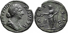 Faustina Junior, Augusta, 147-175. As (Copper, 24 mm, 8.31 g, 12 h), Rome. FAVSTINA AVGVSTA Diademed and draped bust of Faustina Junior to right. Rev....