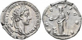 Commodus, as Caesar, 166-177. Denarius (Silver, 20 mm, 3.26 g, 4 h), Rome, 177. IMP CAES L AVREL COMMODVS GERM SARM Laureate head of Commodus to right...