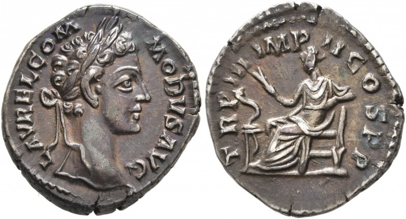 Commodus, 177-192. Denarius (Silver, 19 mm, 3.00 g, 6 h), Rome, 178. L AVREL COM...