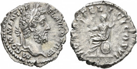 Commodus, 177-192. Denarius (Silver, 17 mm, 3.12 g, 11 h), Rome, 190-191. M COMM ANT P FEL AVG BRIT P P Laureate head of Commodus to right. Rev. ROMAE...