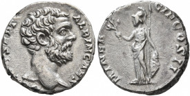 Clodius Albinus, as Caesar, 193-195. Denarius (Silver, 17 mm, 2.22 g, 6 h), Rome, 194-195. D CLOD SEPT ALBIN CAES Bare head of Clodius Albinus to righ...