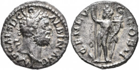 Clodius Albinus, 195-197. Denarius (Silver, 17 mm, 3.29 g, 11 h), Lugdunum, 196-197. IMP CAES D CLO ALBIN AVG Laureate head of Clodius Albinus to righ...