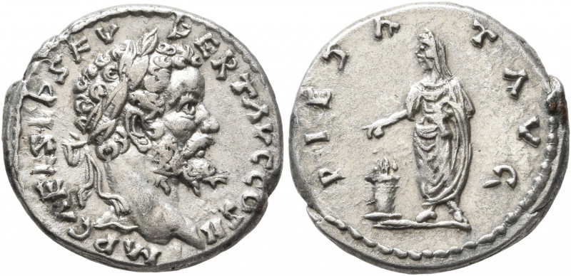 Septimius Severus, 193-211. Denarius (Silver, 17 mm, 3.38 g, 11 h), Emesa, 194-1...