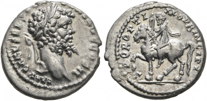 Septimius Severus, 193-211. Denarius (Silver, 17 mm, 3.20 g, 1 h), Emesa, 194-19...