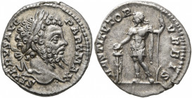 Septimius Severus, 193-211. Denarius (Silver, 18 mm, 3.29 g, 7 h), Rome, 200-201. SEVERVS AVG PART MAX Laureate head of Septimius Severus to right. Re...