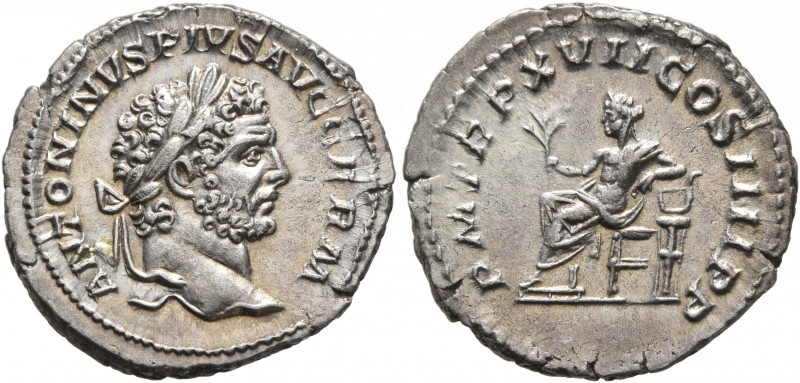 Caracalla, 198-217. Denarius (Silver, 19 mm, 2.87 g, 6 h), Rome, 214. ANTONINVS ...