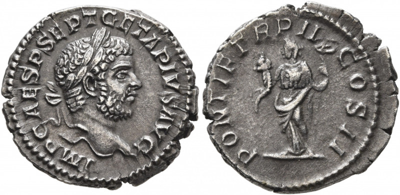 Geta, 209-211. Denarius (Silver, 19 mm, 3.16 g, 6 h), Rome, 210. IMP CAES P SEPT...