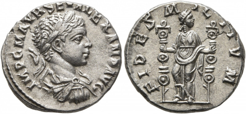 Severus Alexander, 222-235. Denarius (Silver, 18 mm, 2.73 g, 12 h), Antiochia, 2...