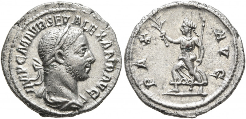 Severus Alexander, 222-235. Denarius (Silver, 19 mm, 3.14 g, 12 h), Rome, 228. I...