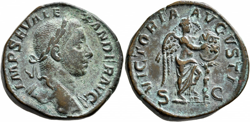 Severus Alexander, 222-235. Sestertius (Orichalcum, 30 mm, 20.76 g, 12 h), Rome,...