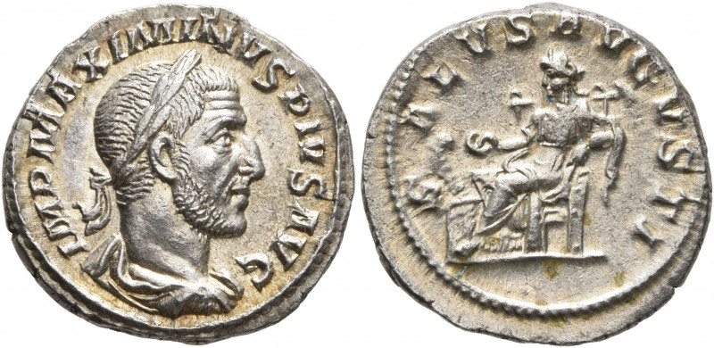 Maximinus I, 235-238. Denarius (Silver, 20 mm, 3.10 g, 11 h), Rome, 236. IMP MAX...