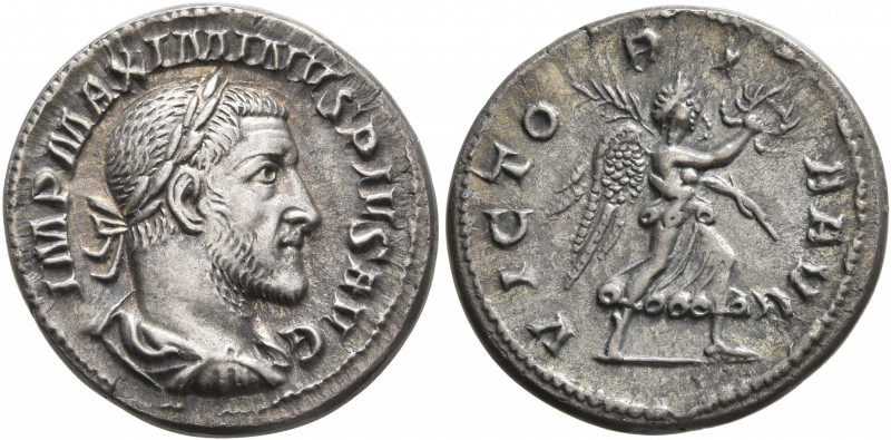 Maximinus I, 235-238. Denarius (Silver, 19 mm, 2.95 g, 11 h), Rome, 236. IMP MAX...