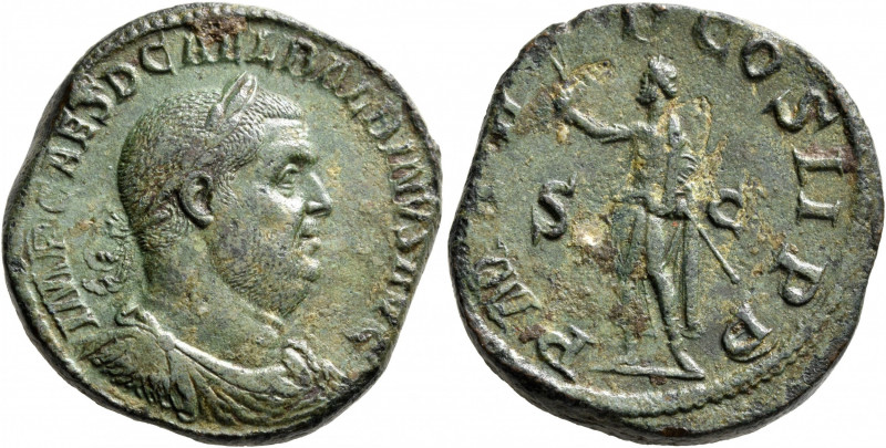 Balbinus, 238. Sestertius (Orichalcum, 30 mm, 23.69 g, 11 h), Rome. IMP CAES D C...