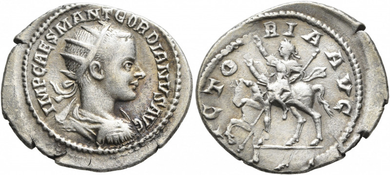 Gordian III, 238-244. Antoninianus (Silver, 25 mm, 4.43 g, 1 h), Antiochia, 239-...