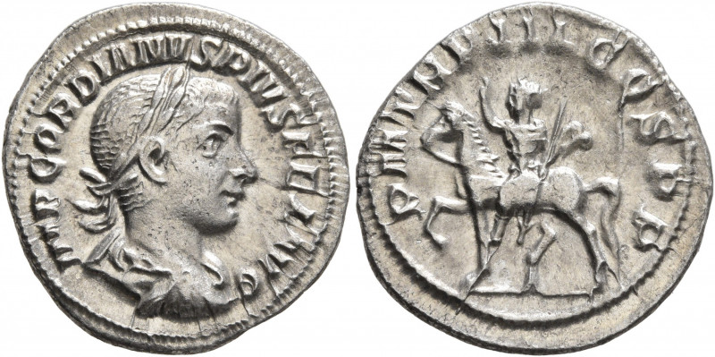 Gordian III, 238-244. Denarius (Silver, 20 mm, 2.71 g, 5 h), Rome, 240. IMP GORD...