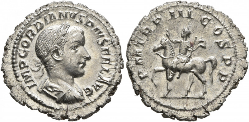 Gordian III, 238-244. Denarius (Silver, 21 mm, 2.59 g, 1 h), Rome, 240. IMP GORD...