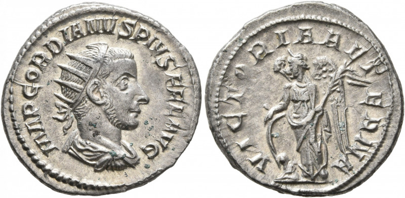 Gordian III, 238-244. Antoninianus (Silver, 22 mm, 4.47 g, 12 h), Rome, 243. IMP...