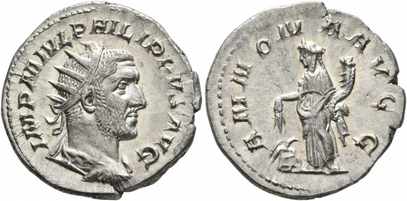 Philip I, 244-249. Antoninianus (Silver, 22 mm, 3.88 g, 6 h), Rome, 246. IMP M I...