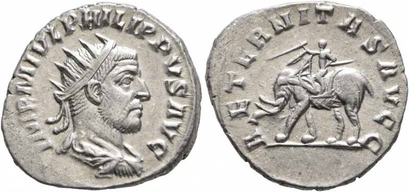 Philip I, 244-249. Antoninianus (Silver, 22 mm, 4.71 g, 6 h), Antiochia, 248-249...