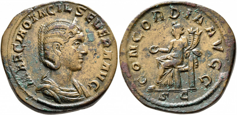 Otacilia Severa, Augusta, 244-249. Sestertius (Orichalcum, 30 mm, 20.43 g, 12 h)...