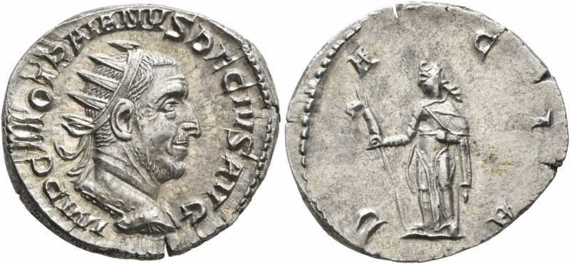 Trajan Decius, 249-251. Antoninianus (Silver, 21 mm, 3.79 g, 7 h), Rome, 250-251...