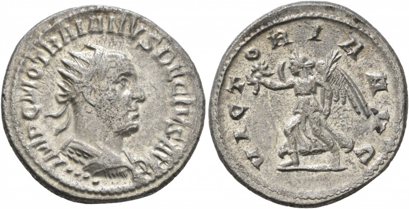 Trajan Decius, 249-251. Antoninianus (Silver, 23 mm, 4.63 g, 1 h), Antiochia, 25...