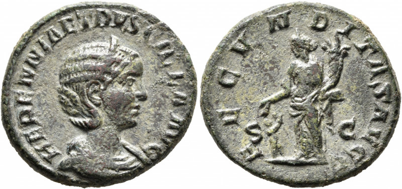 Herennia Etruscilla, Augusta, 249-251. As (Copper, 25 mm, 9.27 g, 1 h), Rome. HE...