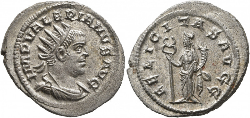 Valerian I, 253-260. Antoninianus (Silver, 24 mm, 4.13 g, 6 h), Antiochia, 257-2...