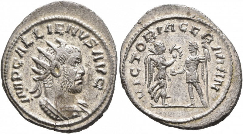 Gallienus, 253-268. Antoninianus (Billon, 24 mm, 3.72 g, 7 h), Antiochia, 257-26...