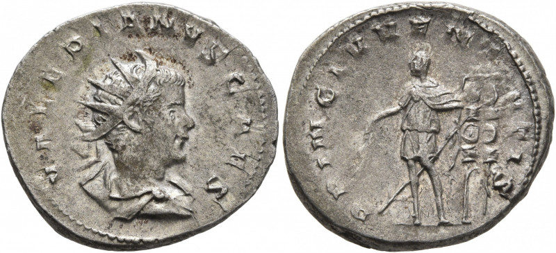 Valerian II, Caesar, 256-258. Antoninianus (Billon, 23 mm, 4.55 g, 7 h), Cologne...