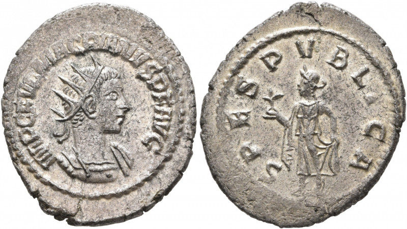 Macrianus, usurper, 260-261. Antoninianus (Billon, 24 mm, 3.79 g, 5 h), Samosata...