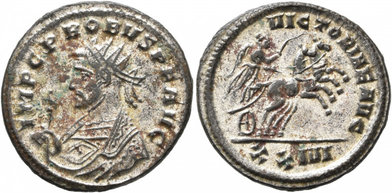 Probus, 276-282. Antoninianus (Silvered bronze, 22 mm, 4.12 g, 7 h), Siscia, 277...