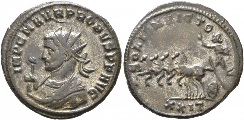 Probus, 276-282. Antoninianus (Silvered bronze, 22 mm, 3.85 g, 7 h), Siscia, 279...