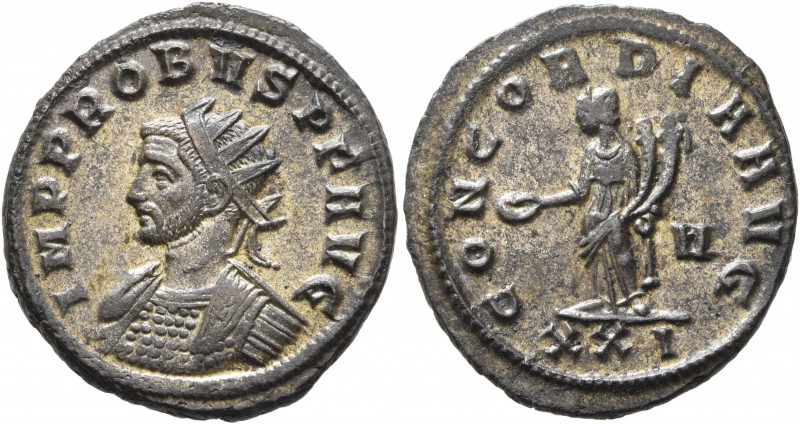 Probus, 276-282. Antoninianus (Silvered bronze, 22 mm, 3.92 g, 6 h), Siscia, 280...