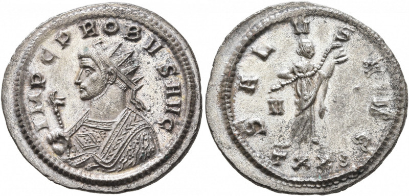 Probus, 276-282. Antoninianus (Silvered bronze, 24 mm, 3.89 g, 12 h), Ticinum, 2...