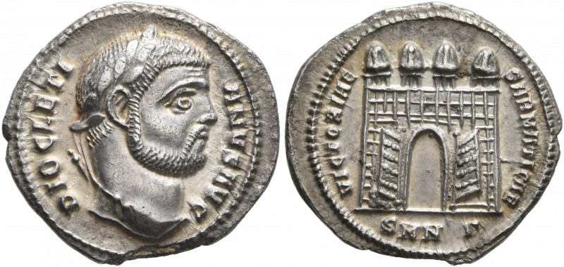 Diocletian, 284-305. Argenteus (Silver, 19 mm, 3.00 g, 12 h), Nicomedia, end of ...